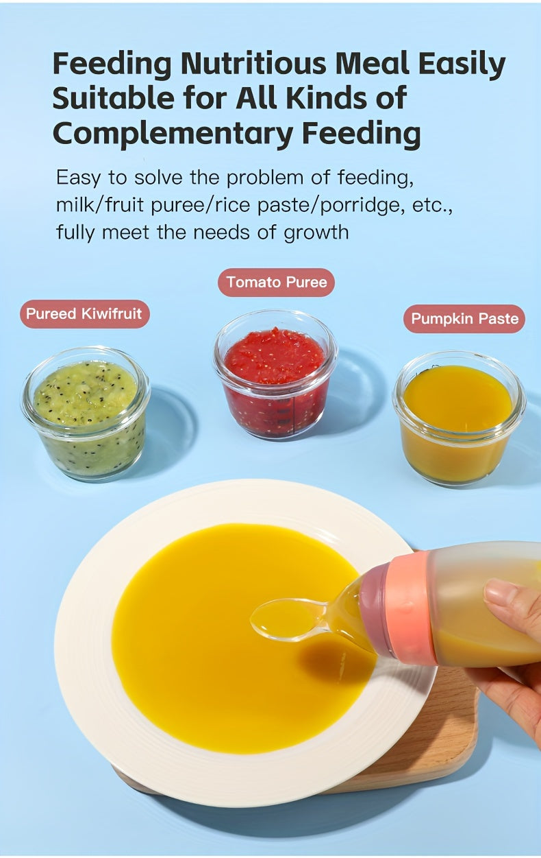 Biberon d'alimentation pour bébé en silicone liquide 100 ml/3 oz — Monptitlou