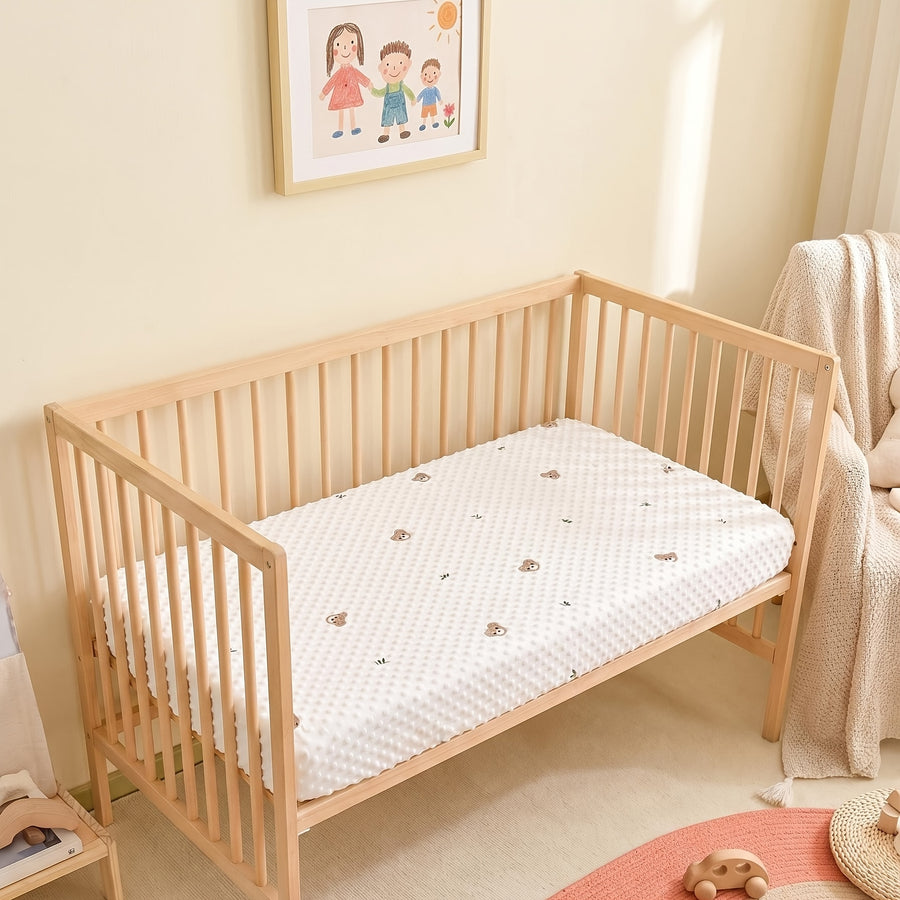 Drap-housse pour enfant brodé haricot — Monptitlou