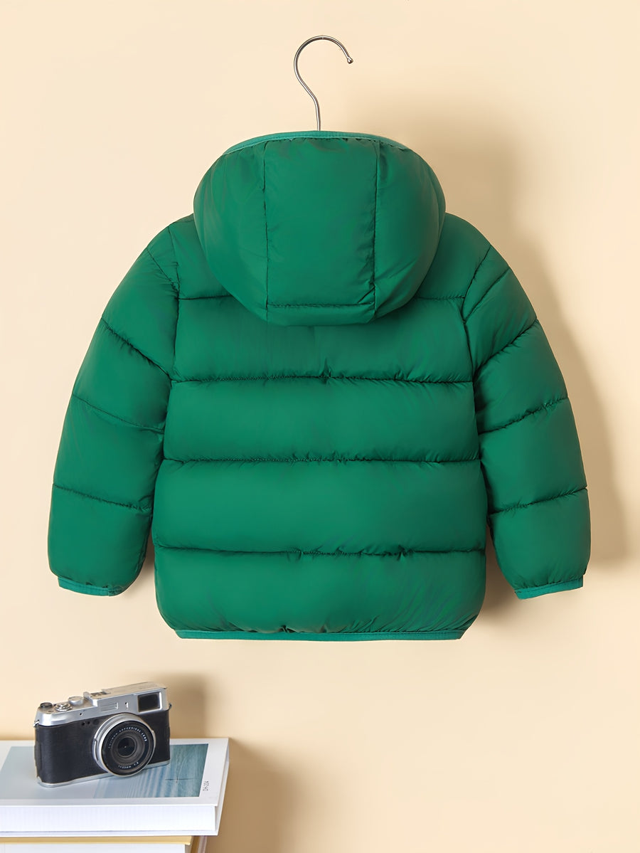 Veste d'hiver à capuche pour garçons, veste chaude légère en polaire — Monptitlou