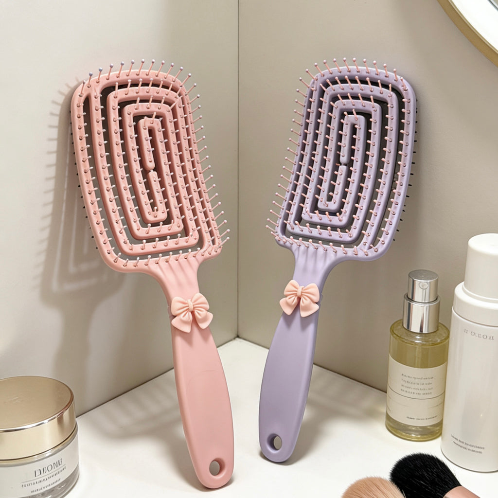 Peigne carré à décoration de nœud, à un seul côté — Monptitlou