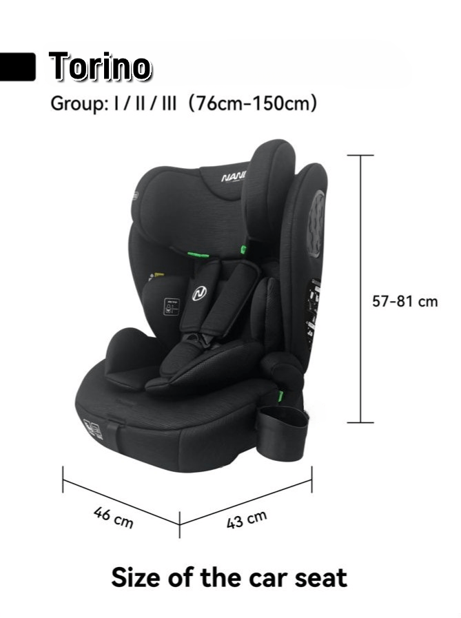 Siège auto bébé évolutif 76-150 cm, 15 mois à 12 ans