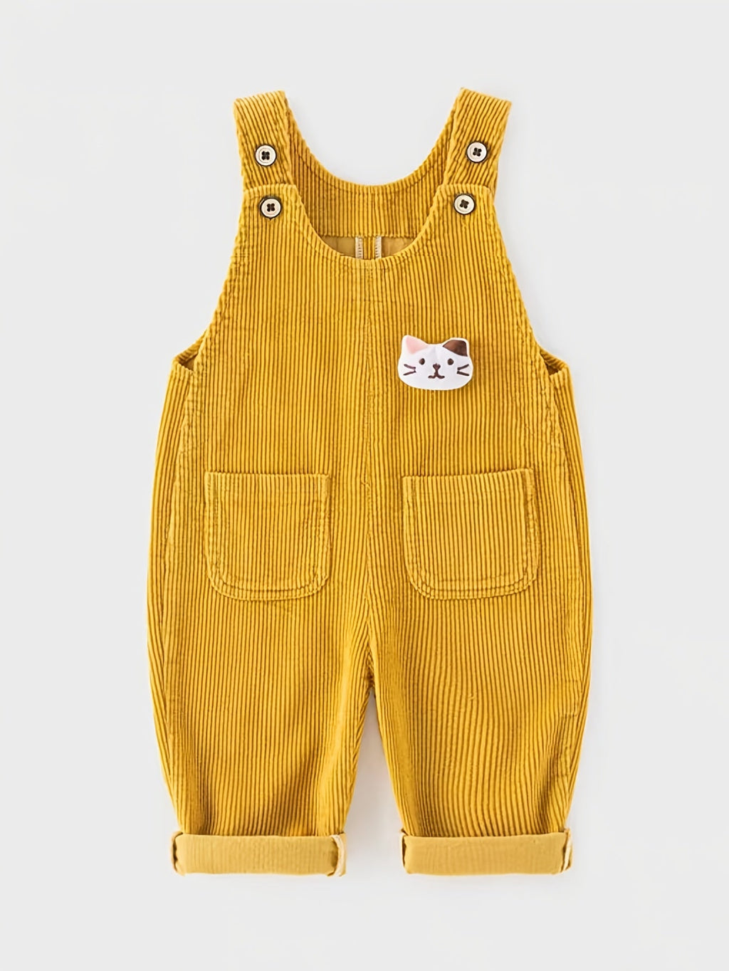 Salopette Bébé Printemps et Automne Fille Style Étranger Velours Côtelé — Monptitlou