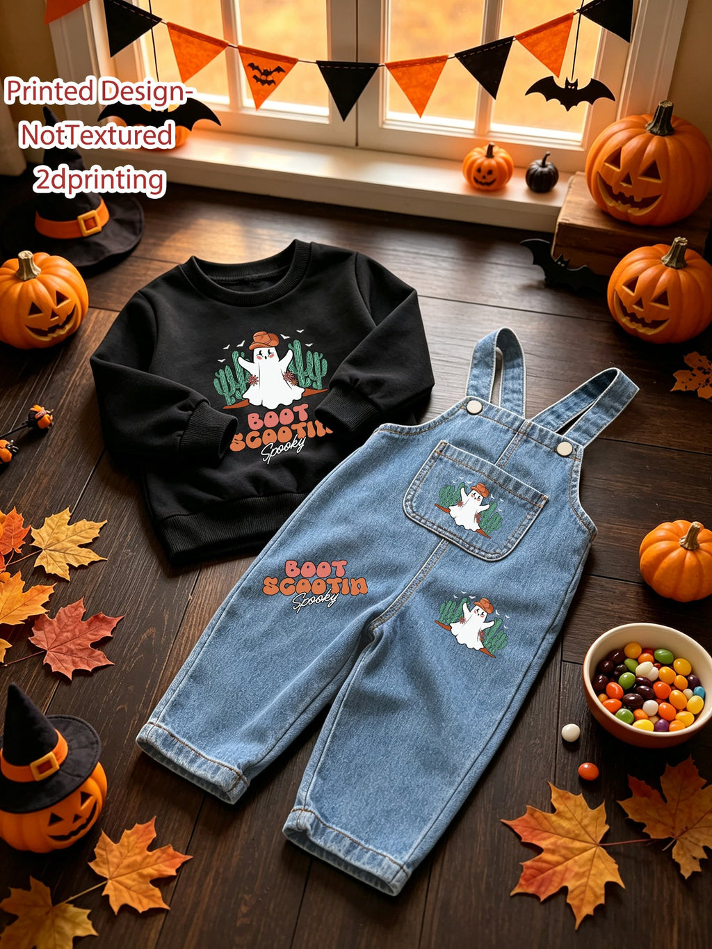 Ensemble 2 pièces Halloween pour bébé garçon, automne-hiver — Monptitlou