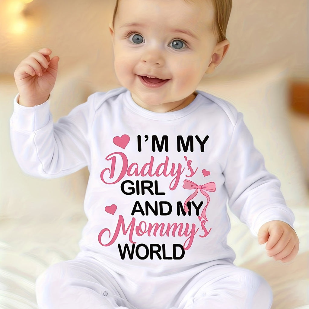 Bodysuit et chaussons pour nouveau-né à imprimé lettre je suis la fille — Monptitlou