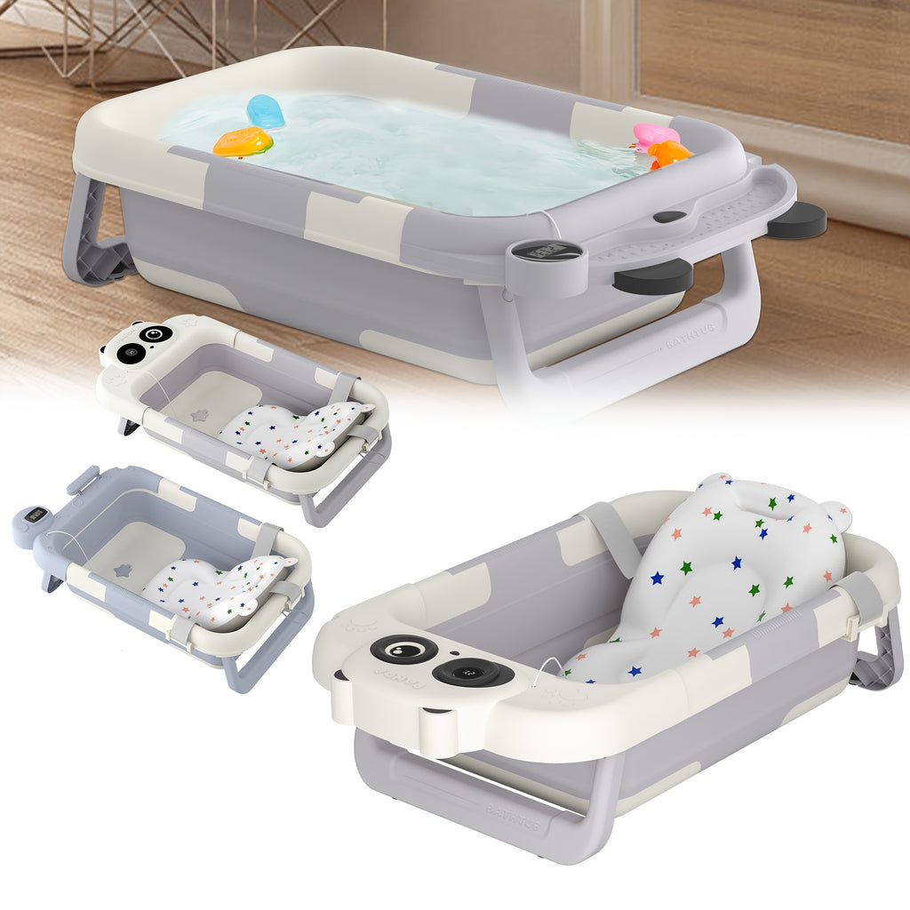 Baignoire pliable pour bébé avec affichage de la température — Monptitlou