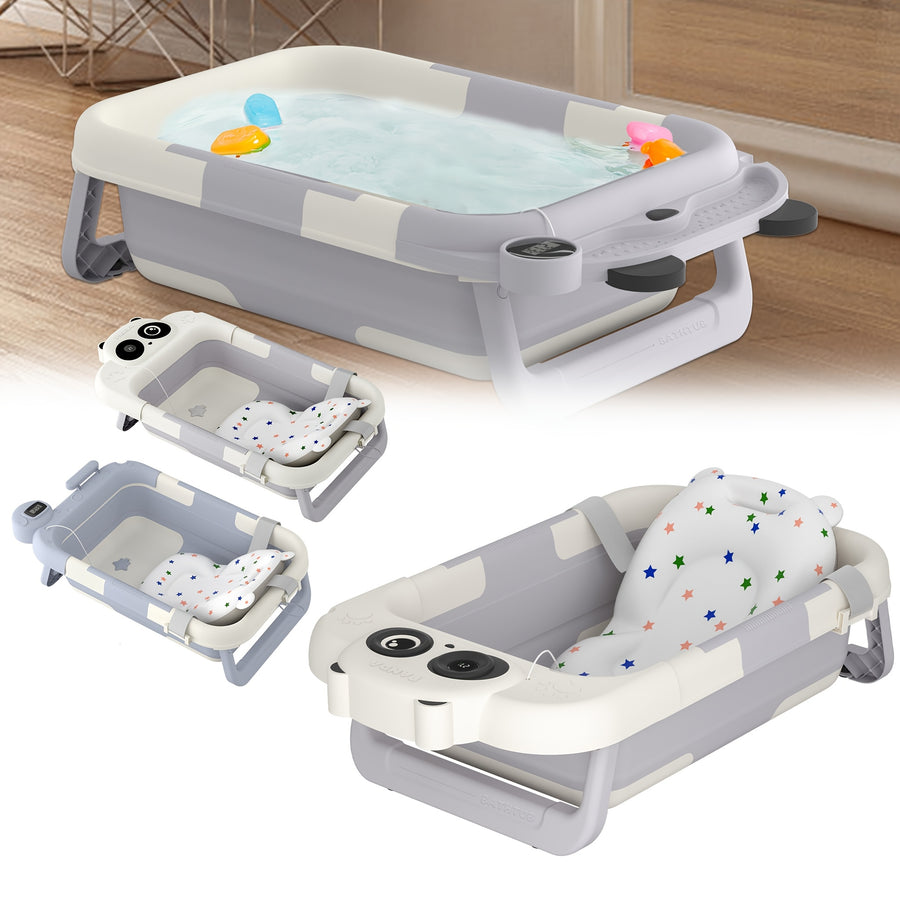 Baignoire pliable pour bébé avec affichage de la température — Monptitlou