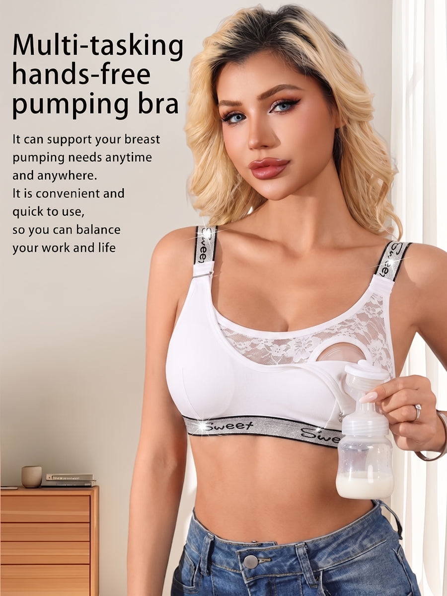 Nouveau soutien-gorge d'allaitement pour femme avec bordure en filet
