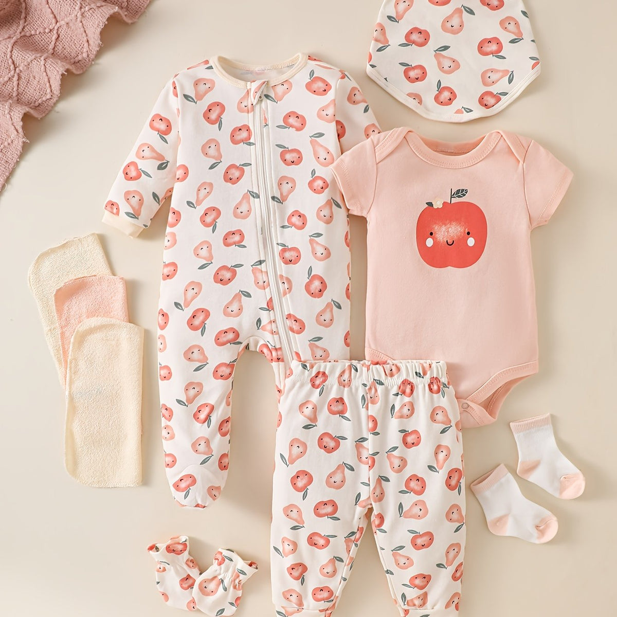 Bodies pour bébé fille nouveau-née, 100% matière — Monptitlou Image