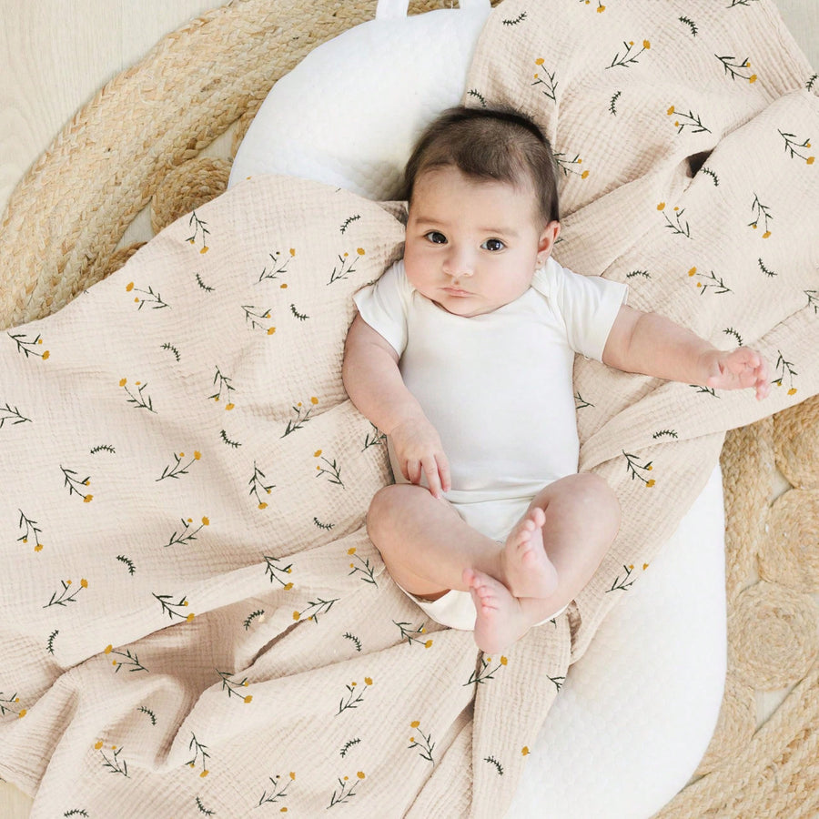 Lot de 2 langes bébé en mousseline, deux formats — Monptitlou