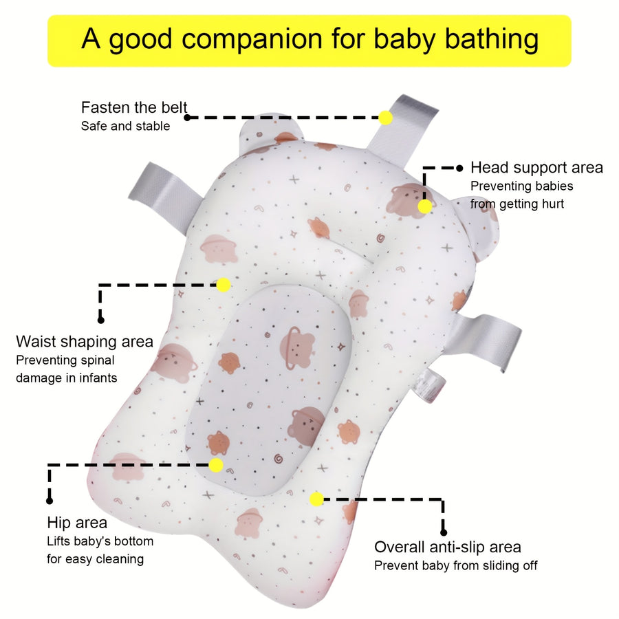 1 Coussin de Bain Confortable pour Nouveau-né avec Support Lombaire et — Monptitlou