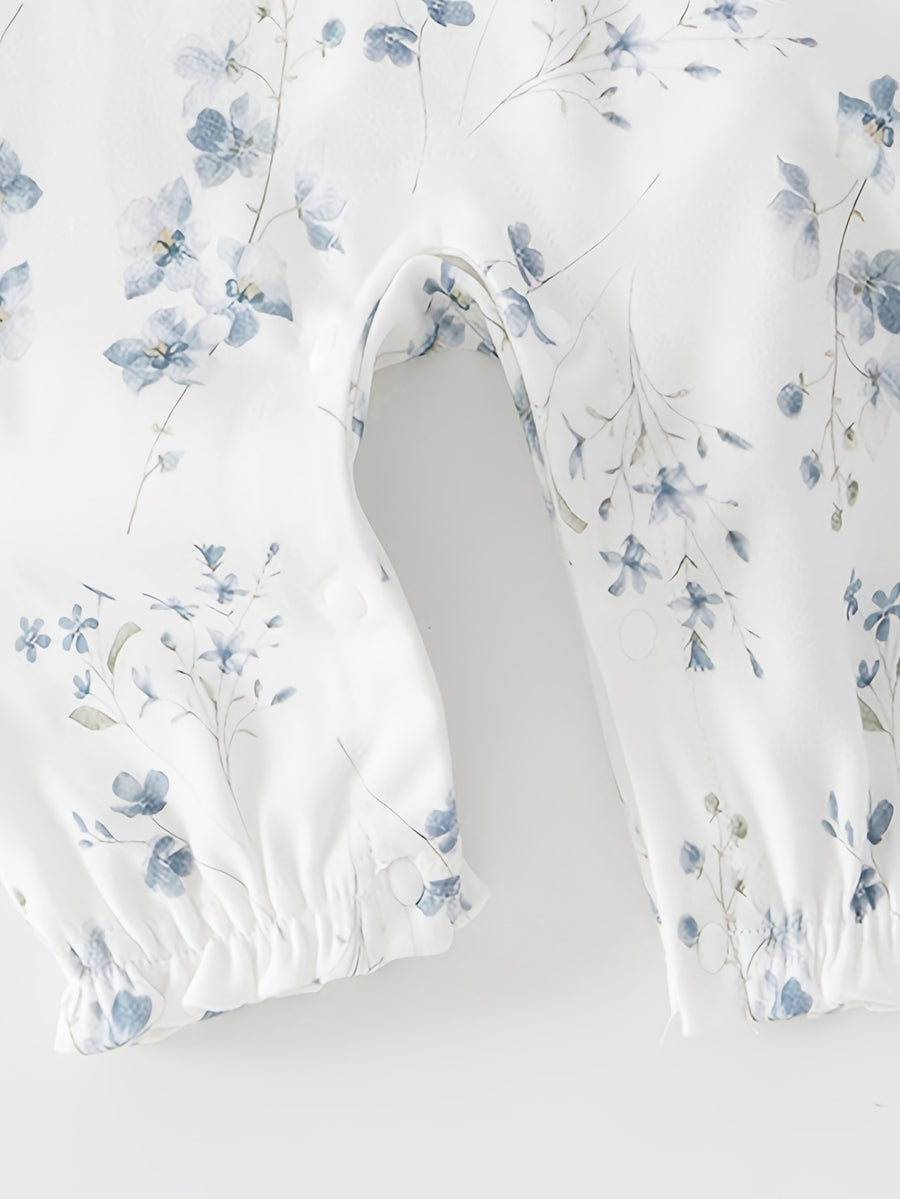 Nouvelle Arrivée Printemps Barboteuse à Manches Longues en Pur Coton