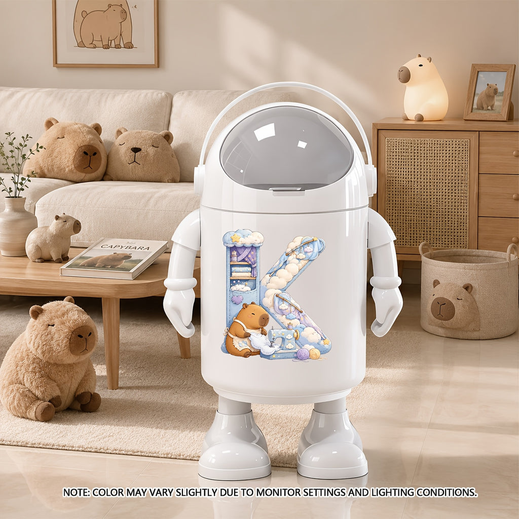 Poubelle à couches astronaute portable avec motif de lettre Capybara — Monptitlou