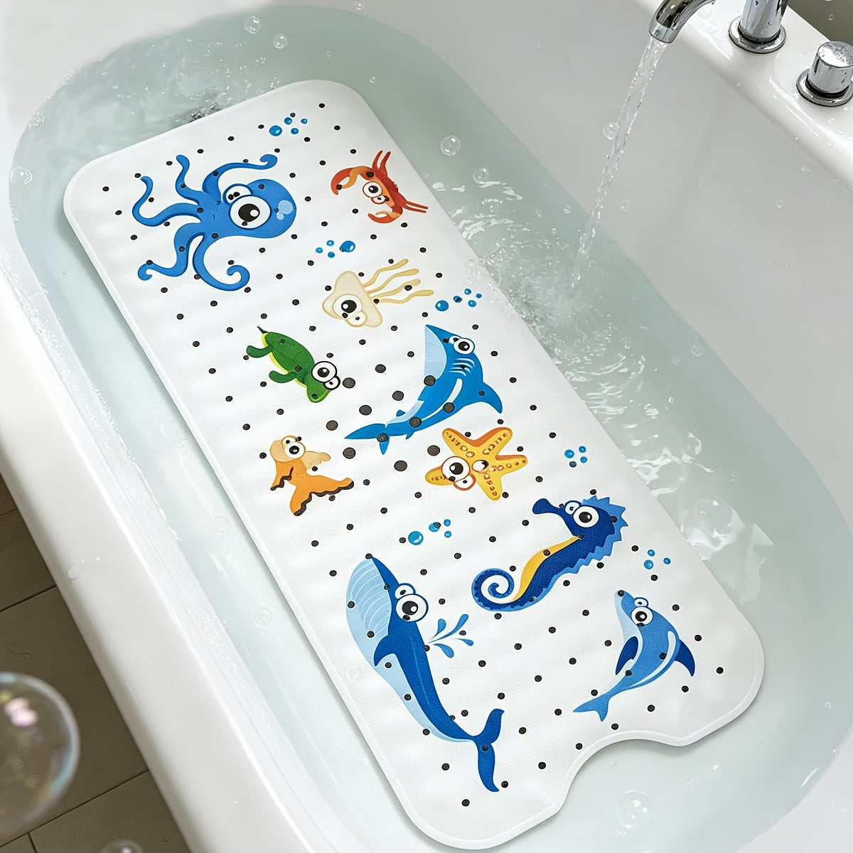 Tapis de bain antidérapant avec motif d'animaux de dessins animés — Monptitlou Image
