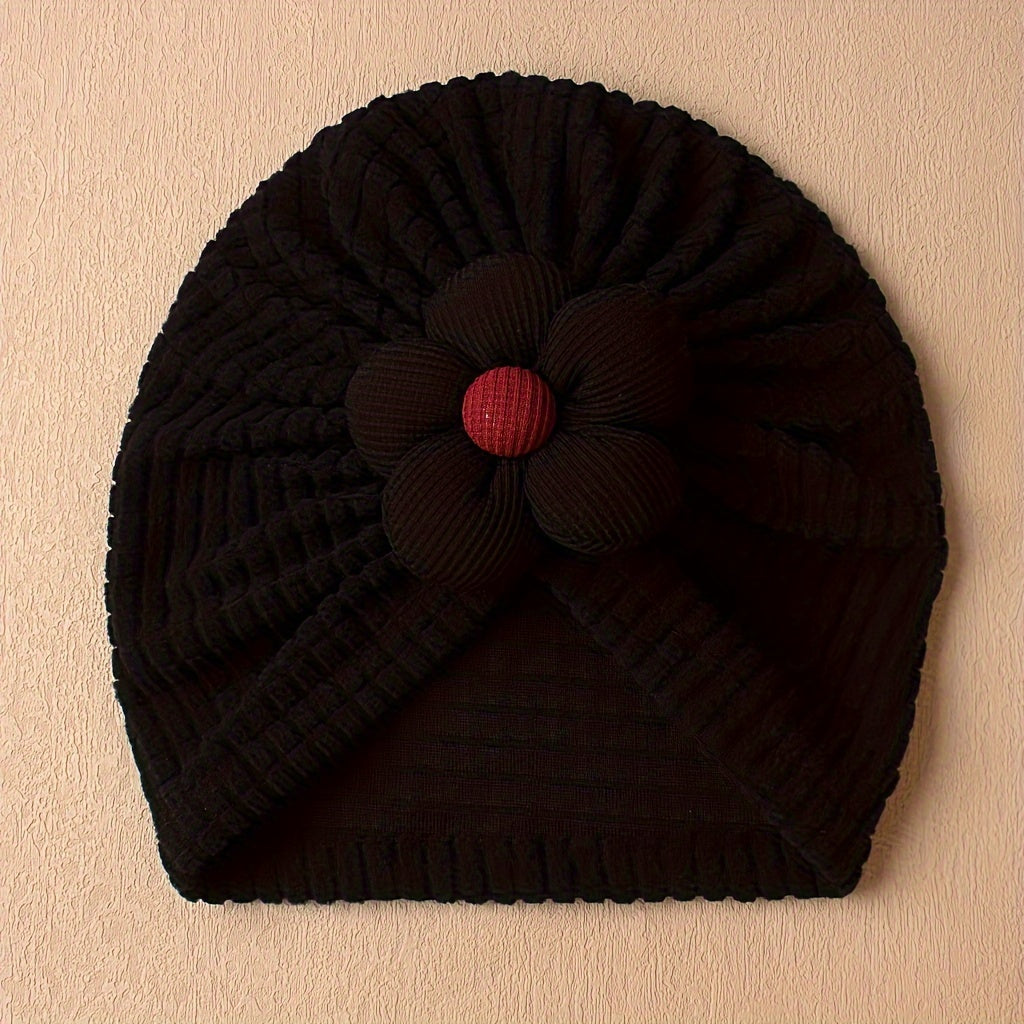 1/2/3 pièces Chapeau Turban à Rayures et Fleurs, Chaud, Confortable — Monptitlou