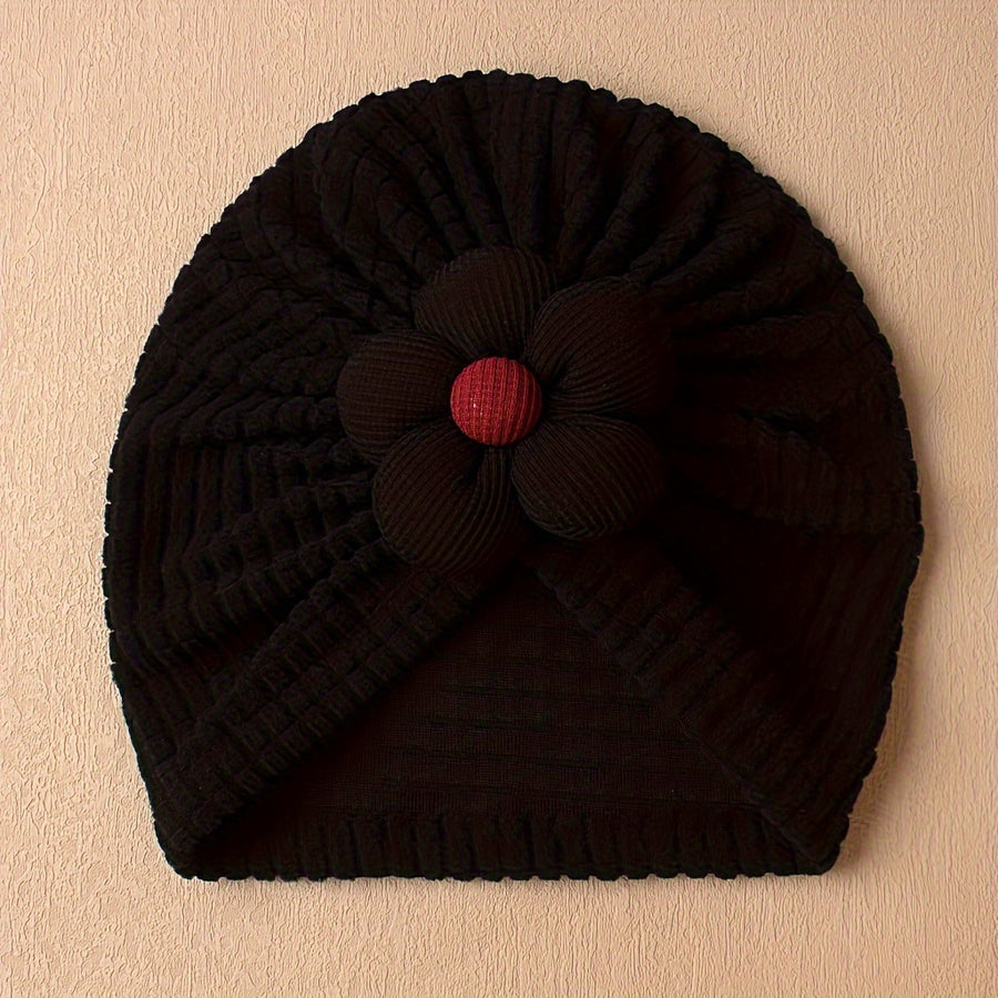 1/2/3 pièces Chapeau Turban à Rayures et Fleurs, Chaud, Confortable — Monptitlou