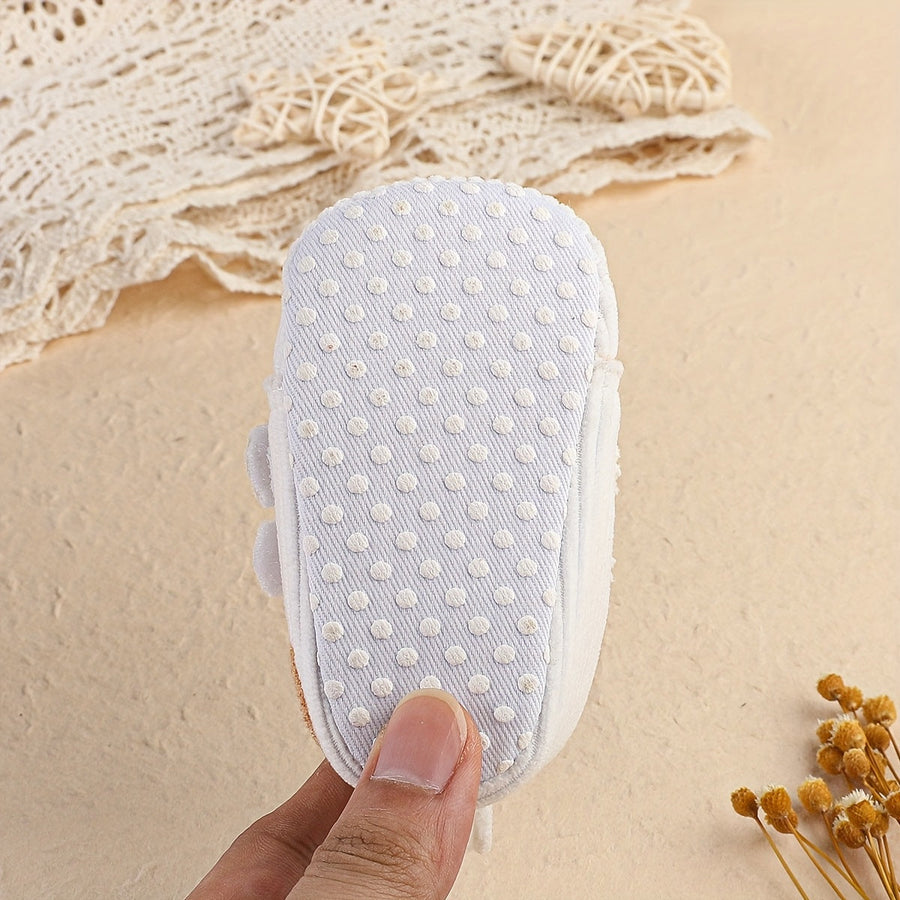Baskets Mignonnes Unies à Fond Plat et Motif Dessin Animé pour Bébé Garçon de 0 à 3-5 Mois, Nouveau-né, Polyvalentes et 