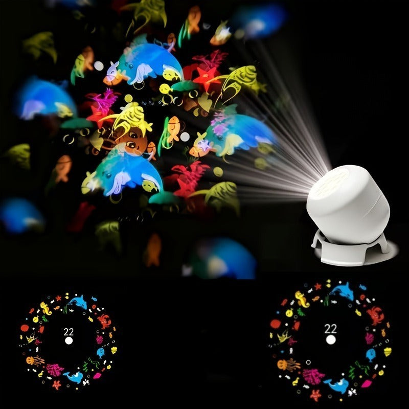 Lampe de nuit LED projection ciel étoilé océan, photo 14