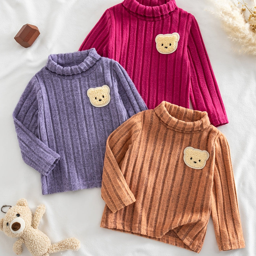 Ensemble 3 pièces pour bébé : Haut à col montant, manches longues — Monptitlou