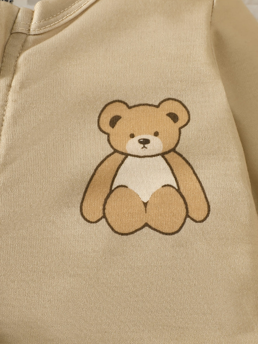 Ensemble 2 pièces body à manches longues imprimé ours — Monptitlou
