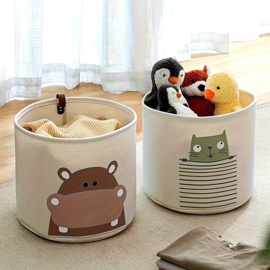 Panier de rangement pour couches avec motif d'animaux mignons — Monptitlou
