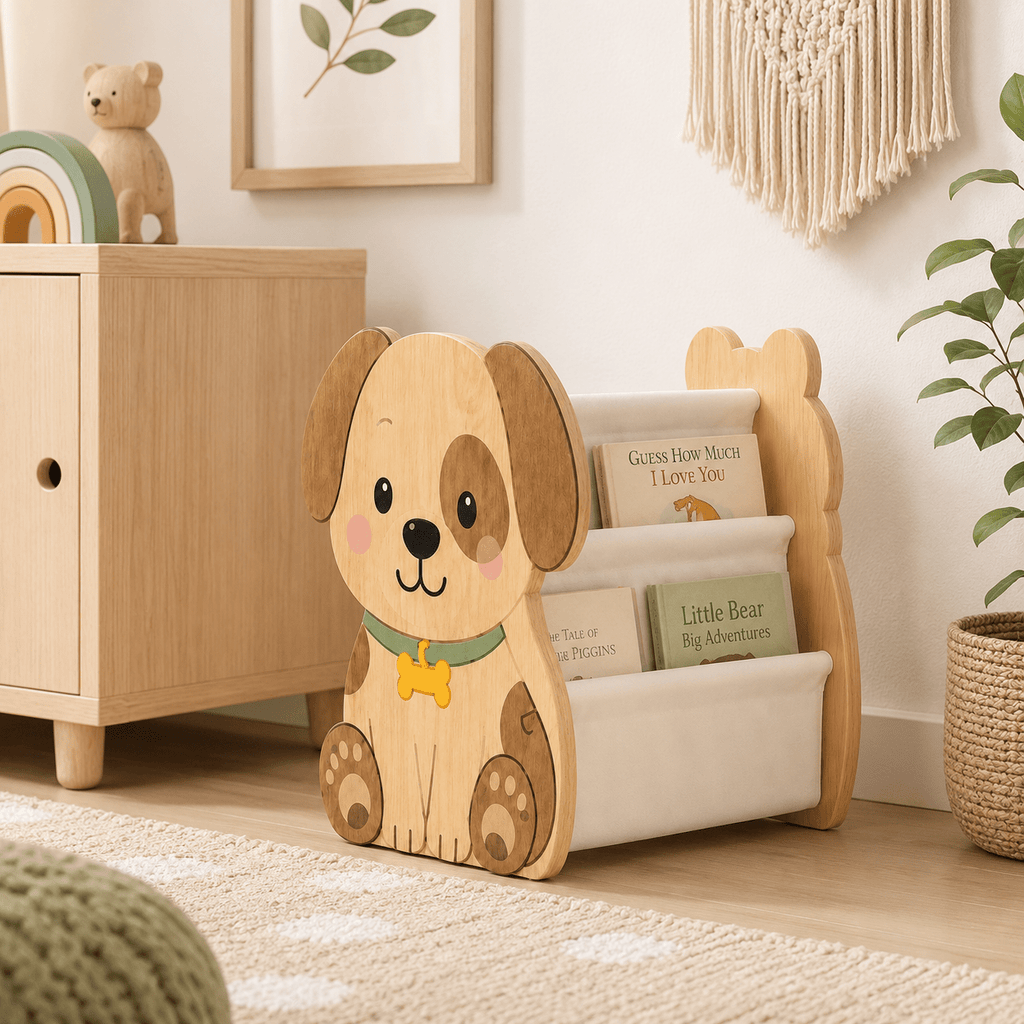 Étagère à livres pour enfants 4 niveaux double face — Monptitlou