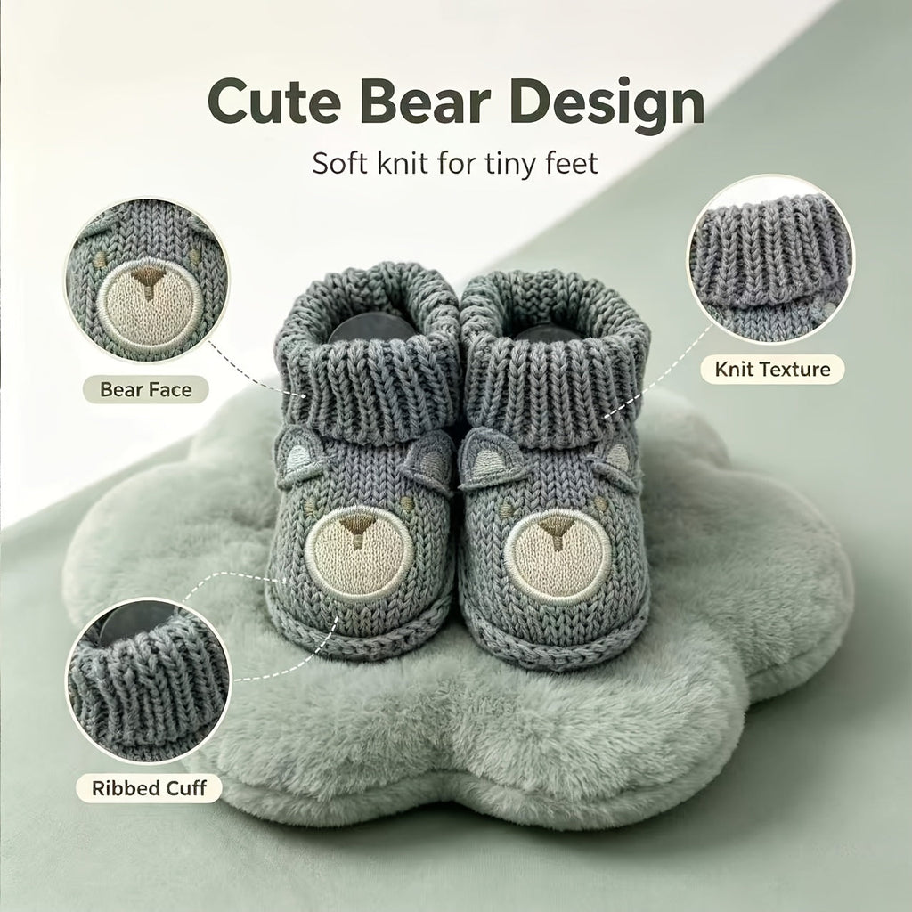 1 Paire de Chaussures de Bébé Tricotées à la Main — Monptitlou