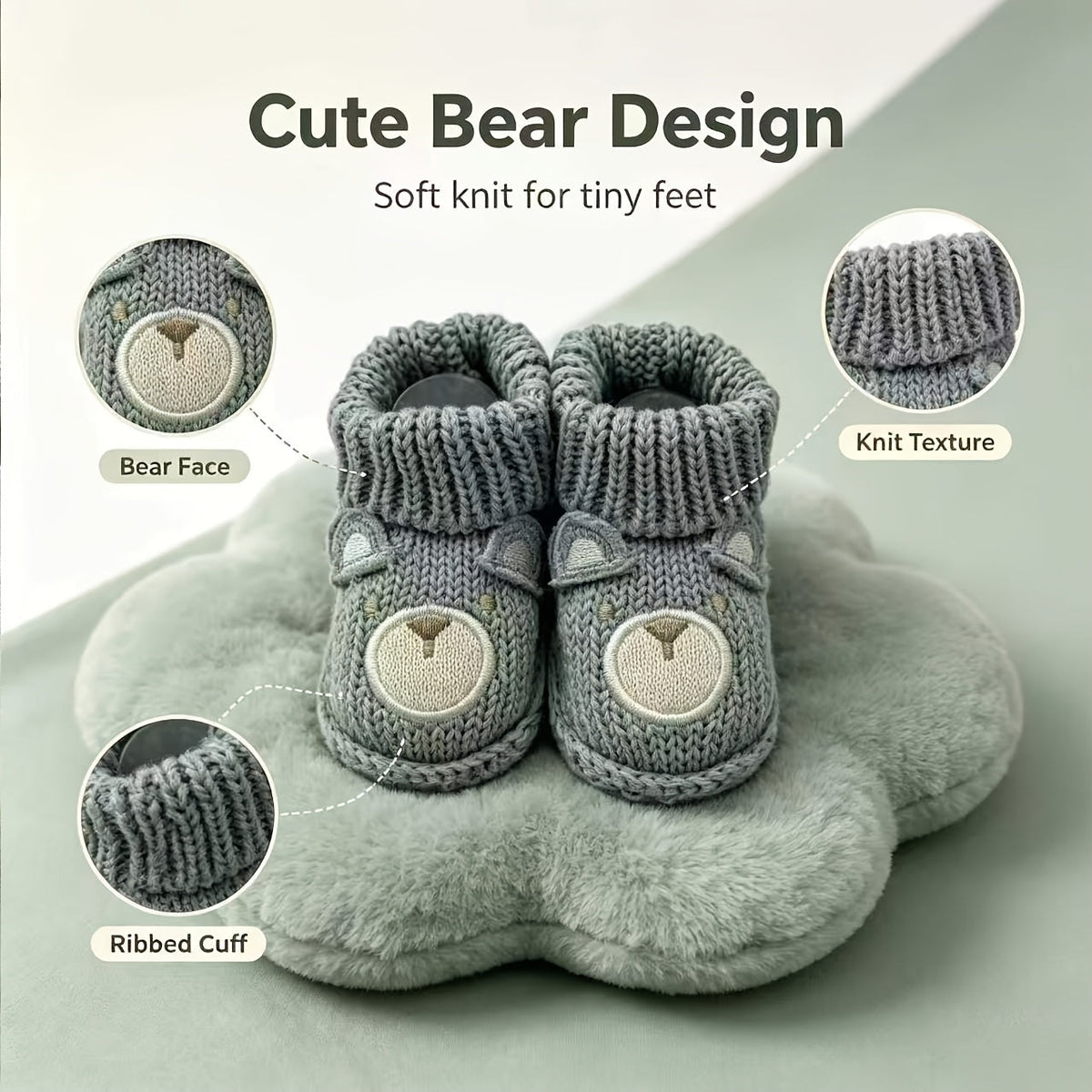 1 Paire de Chaussures de Bébé Tricotées à la Main — Monptitlou Image