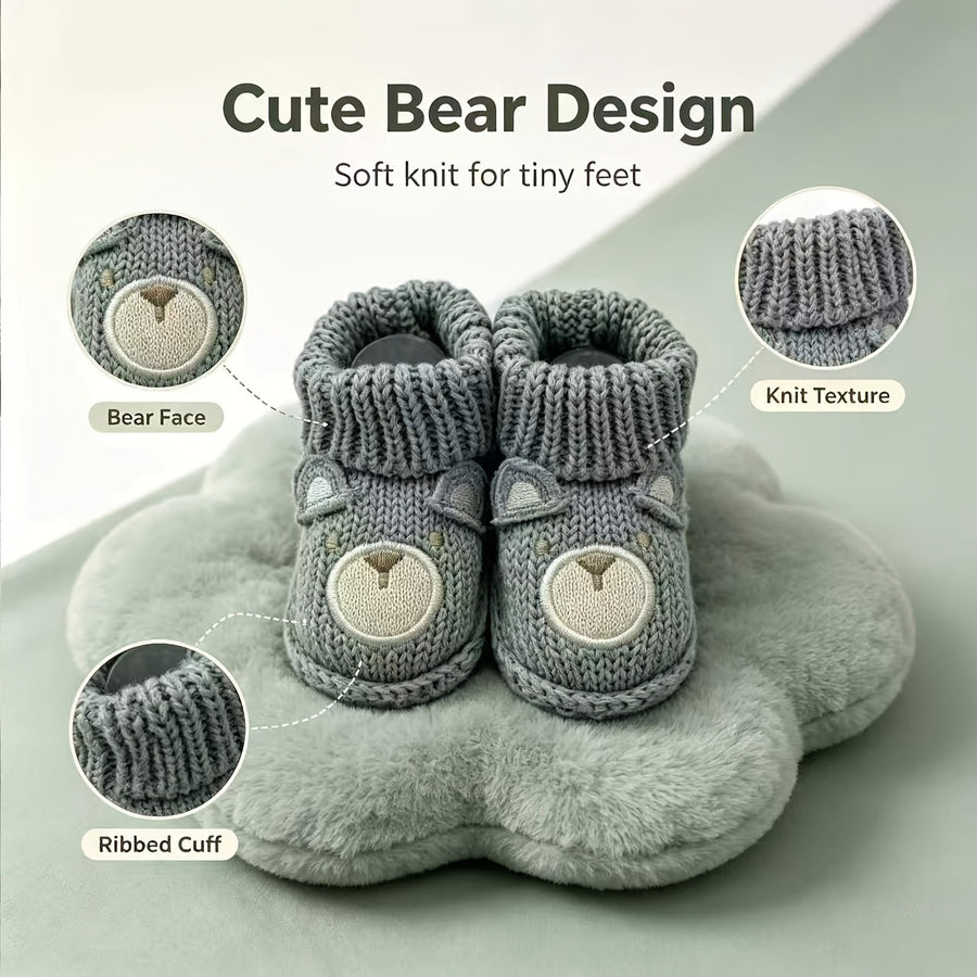 1 Paire de Chaussures de Bébé Tricotées à la Main — Monptitlou