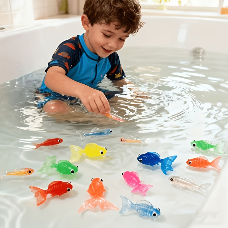 /16 pièces cadeau pour elle/lui, jouets poissons dorés flottants — Monptitlou