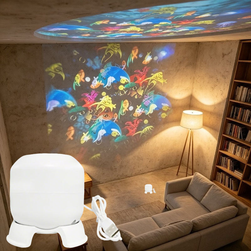 Lampe de nuit LED projection ciel étoilé océan — Monptitlou