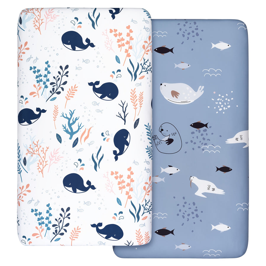 Draps-housses bébé rose cœur microfibre ultra-fine pour matelas — Monptitlou