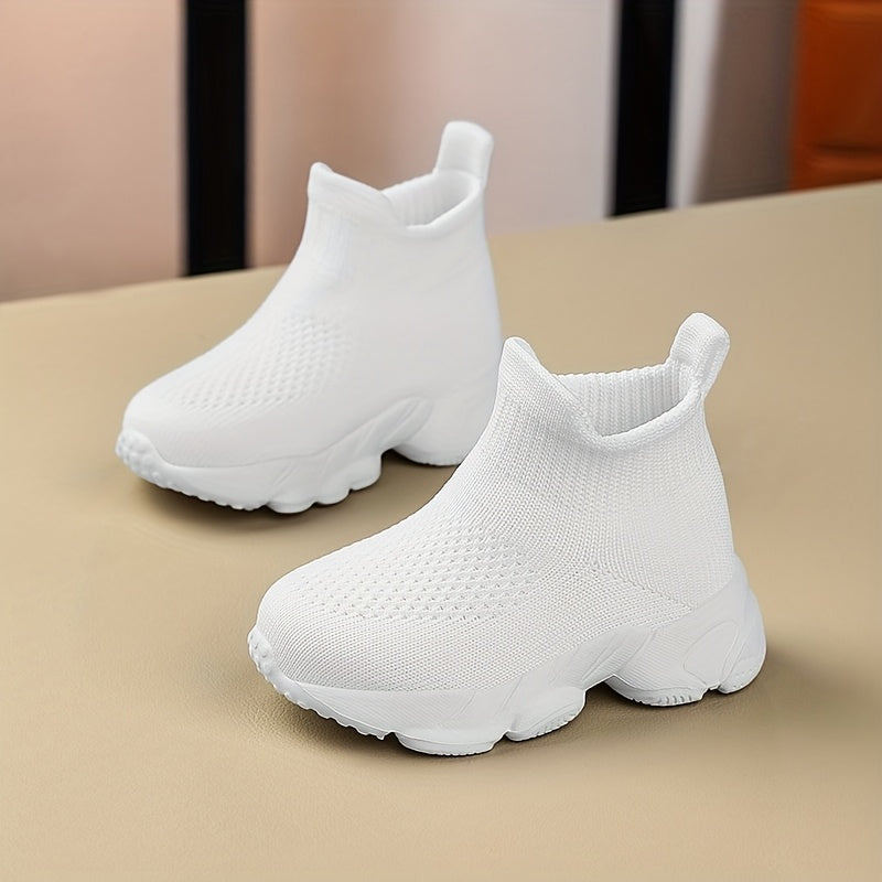 Chaussures de sport en maille respirantes pour garçons et filles, chaussures-chaussettes élastiques, style tendance tric