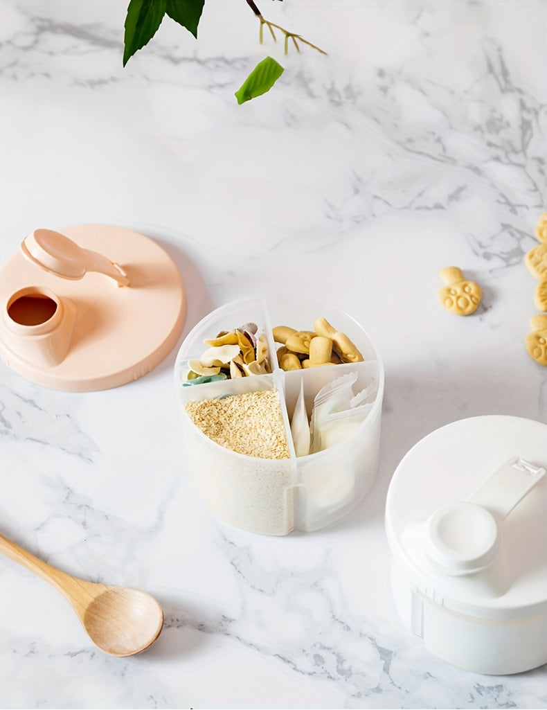 Distributeur de lait en poudre portable à 4 compartiments pour jeunes — Monptitlou