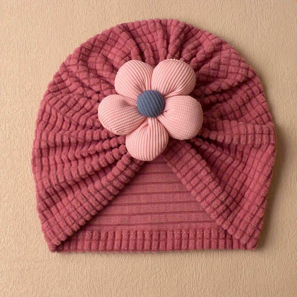 1/2/3 pièces Chapeau Turban à Rayures et Fleurs, Chaud, Confortable — Monptitlou Image