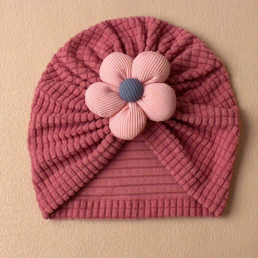 1/2/3 pièces Chapeau Turban à Rayures et Fleurs, Chaud, Confortable — Monptitlou
