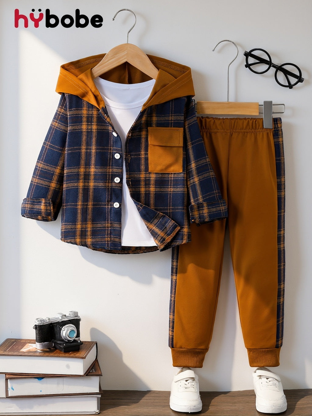 Ensemble 2 pièces pour garçon pour l'automne : haut à poche de travail — Monptitlou