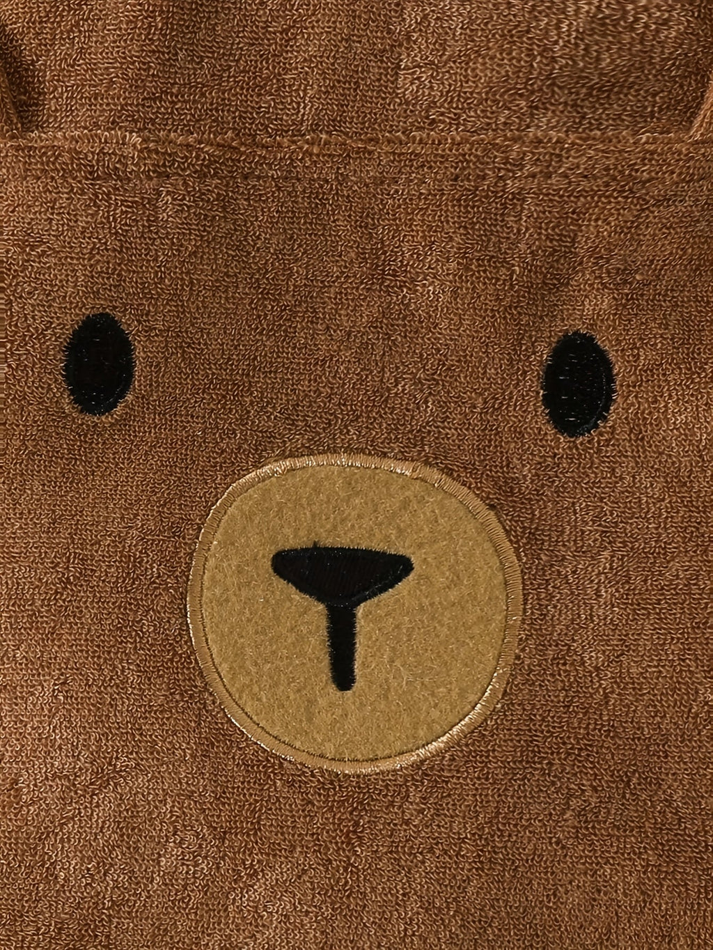 Pyjama pieds intégrés et bavoir ours brun mignon pour bébé garçon — Monptitlou
