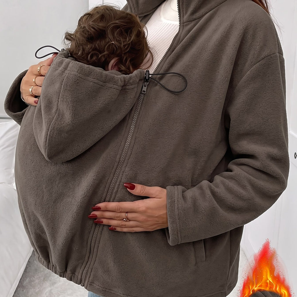 1 veste de maternité d'automne-hiver à manches longues avec fermeture — Monptitlou