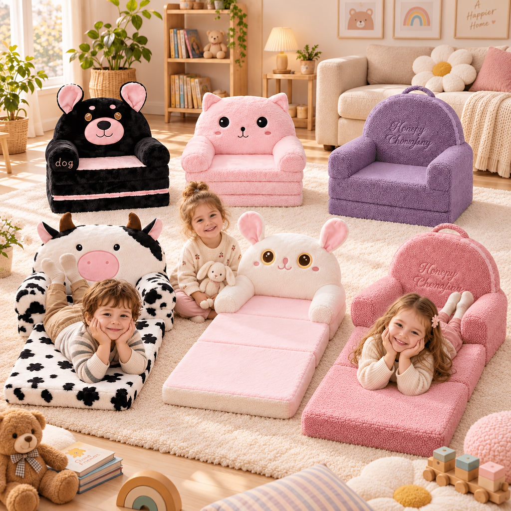Canapé enfant pliable 2 en 1 convertible en lit