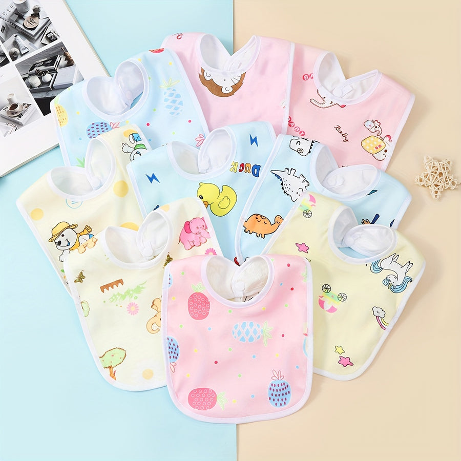 Bavoirs en velours cristal à motif aléatoire en forme de U — Monptitlou