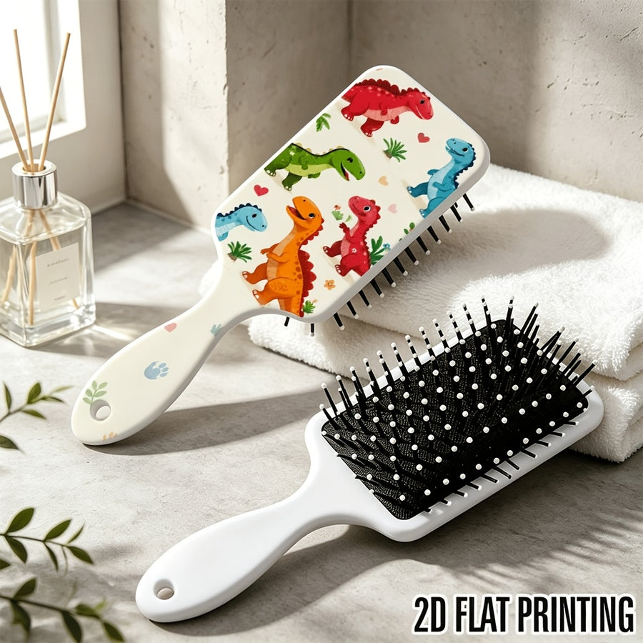 1 brosse à cheveux plate imprimée 2D avec des illustrations de — Monptitlou