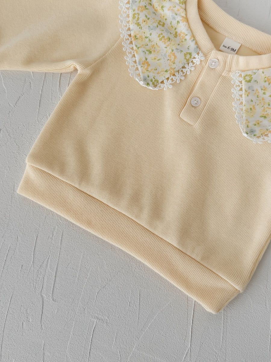 Ensemble 2 pièces pour fille printemps/automne à imprimé floral avec — Monptitlou