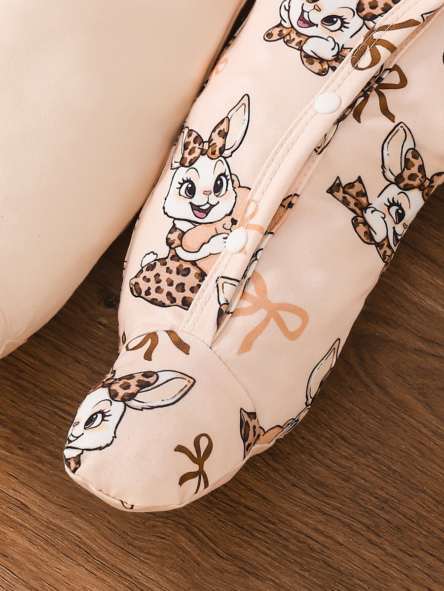 Barboteuse Bébé Fille Manches Longues et Pieds — Monptitlou