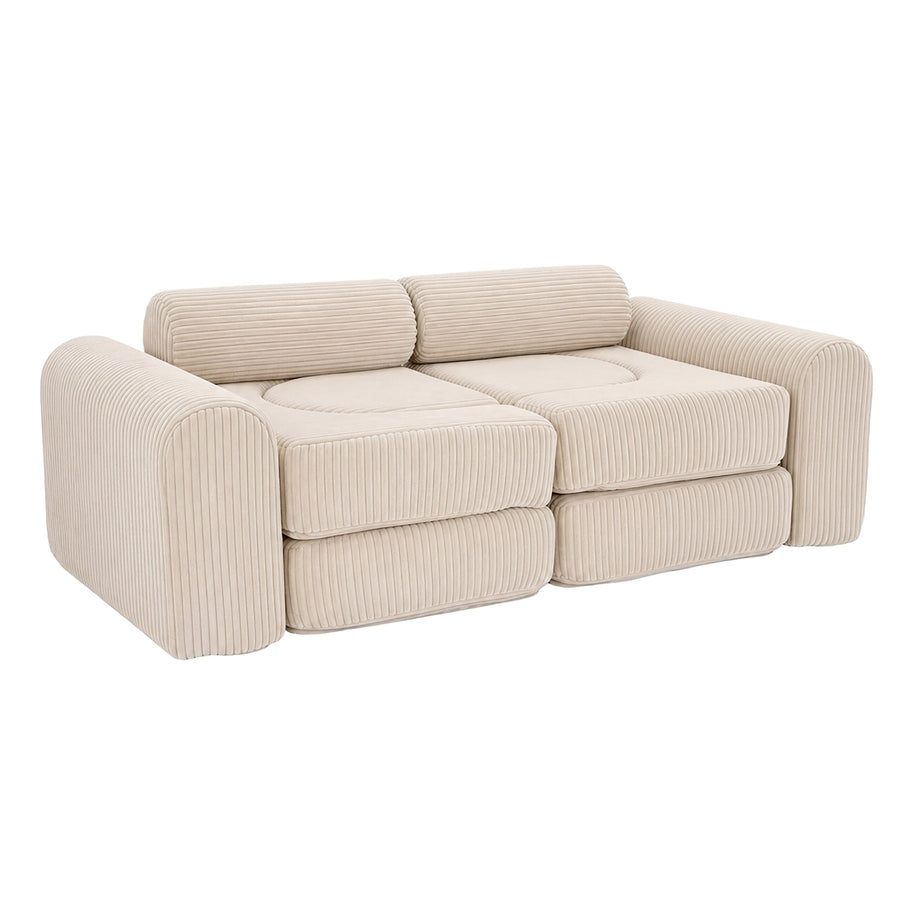 Set canapé de jeu 10 pièces « Cord » beige — Monptitlou