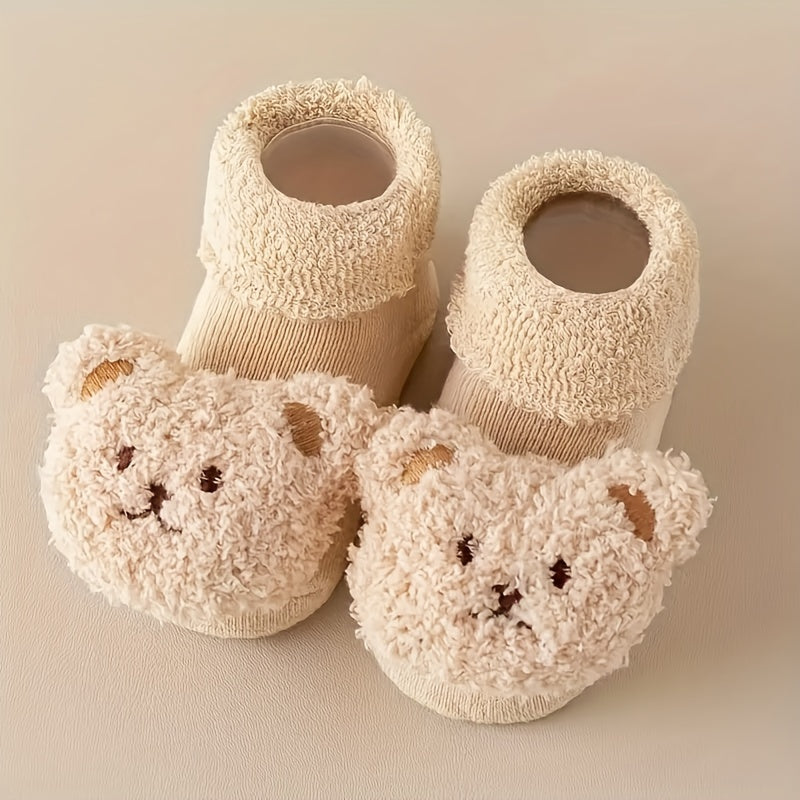 Une Paire de Chaussons Chaussettes Antidérapants pour Nouveau-nées avec — Monptitlou