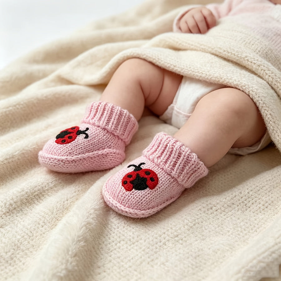 1 Paire de Chaussons Bébé Tricotés Mignons Animaux — Monptitlou