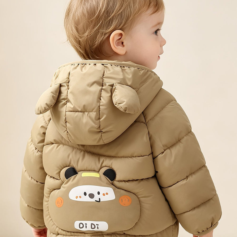 Veste parka imprimée kaki légère et chaude pour bébé — Monptitlou
