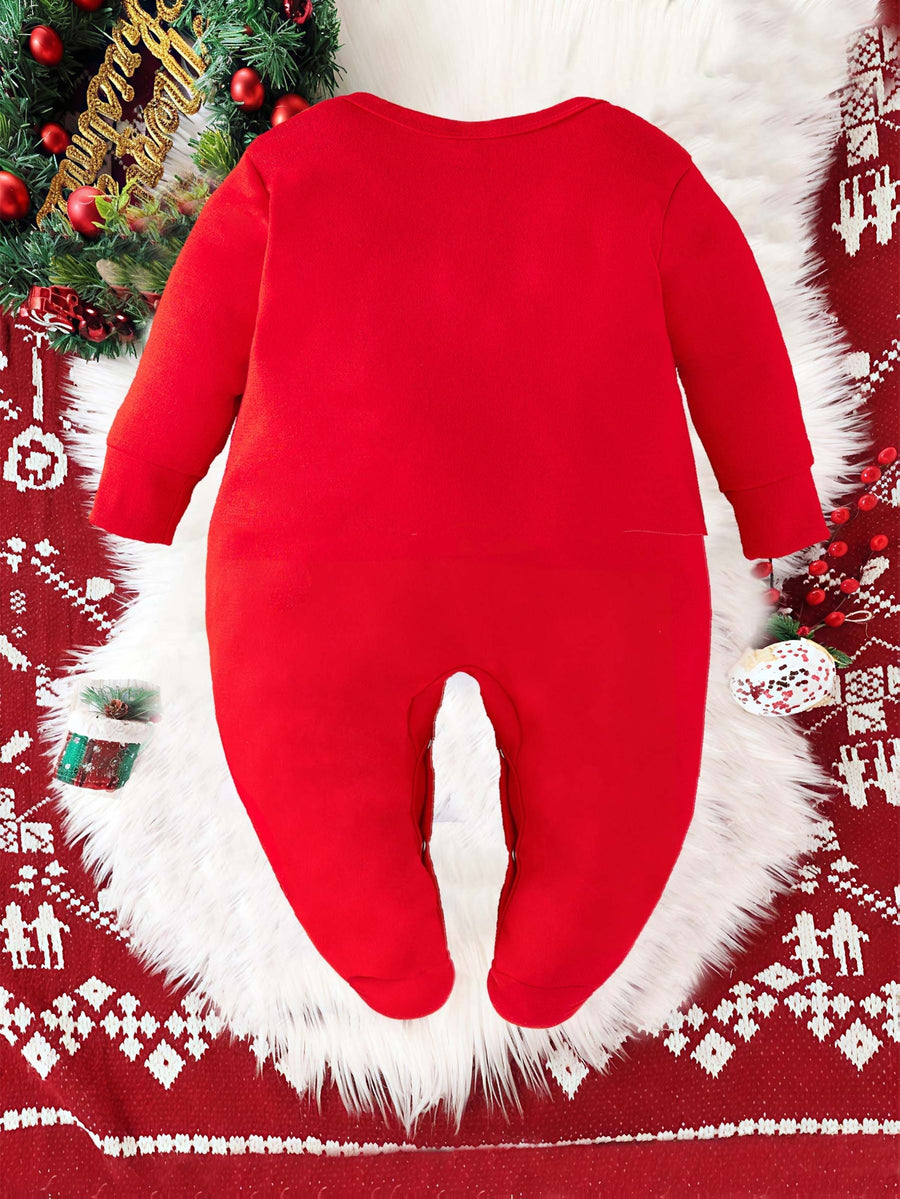 MA 1ÈRE NOUVELLE-ANNÉE Bébé Imprimé Noël Barboteuse Nouveau Bébé Romper — Monptitlou