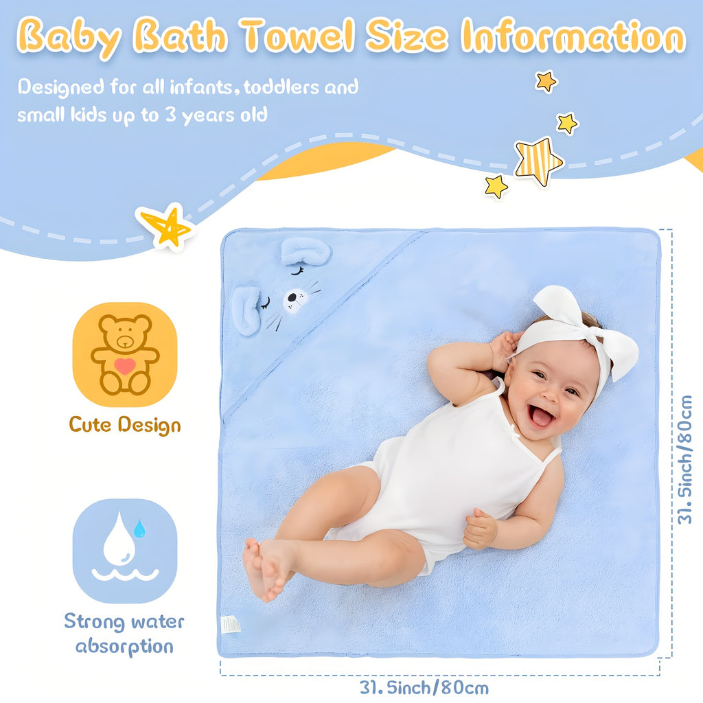 Nouvelle Serviette de Bain à Capuche pour Enfants — Monptitlou