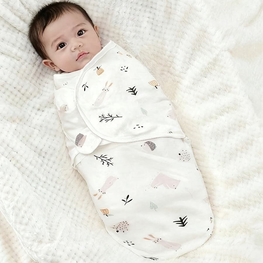 Couverture d'emmaillotage pour bébé, conception adhésive — Monptitlou